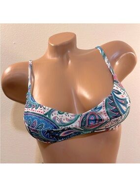 Hawaiian Multicolor Glitter Bikini Top